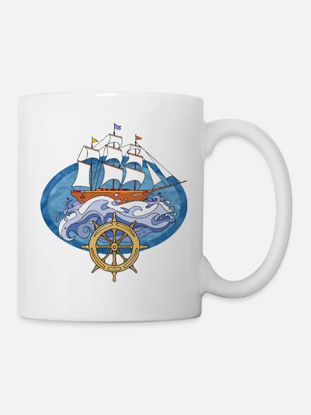 Schiff - Tasse - Weiß
