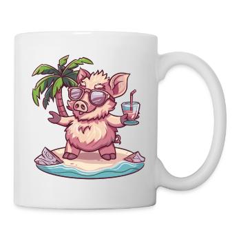 Pig Summer Wild Boar - Mug - white - Right