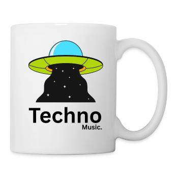UFO Beam Over Night Sky - Mug - white - Right