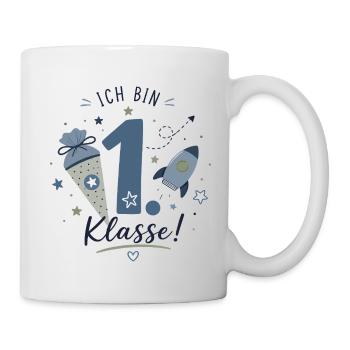 Ich bin 1. Klasse - Einschulung - Tasse - Weiß - Rechts