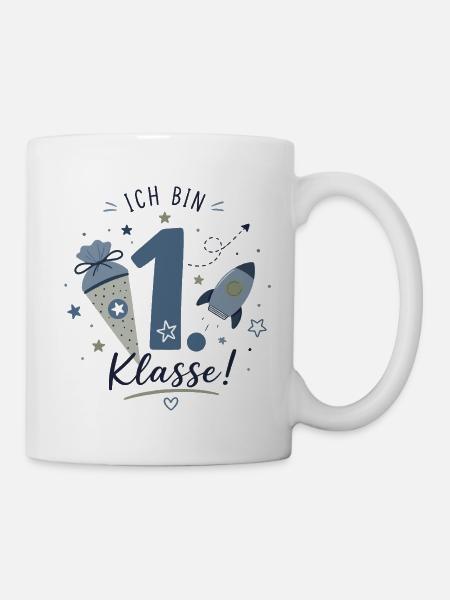 Ich bin 1. Klasse - Einschulung - Tasse - Weiß