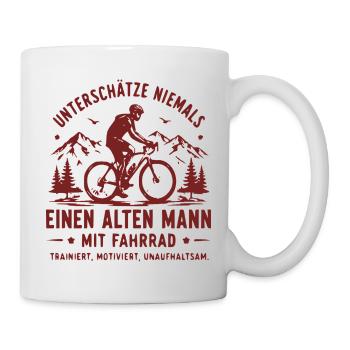 Alpenradfahrer Nie Unterschätzen - Tasse - Weiß - Rechts