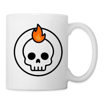 Cute Doom Skull Fire Graphic - Mug - white - Right