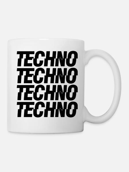 Techno - Tasse - Weiß