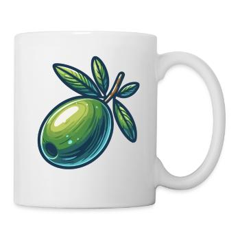 Olive Stylisée Émeraude - Mug blanc - blanc - Droite