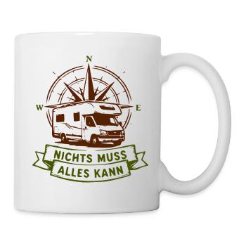 Camperkompass: Nichts Muss Alles Kann - Tasse - Weiß - Rechts
