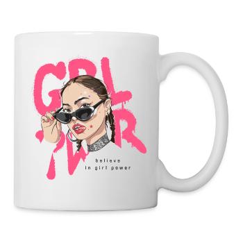 Pop Graffiti Glam: Bold Girl Portrait - Mug - white - Right