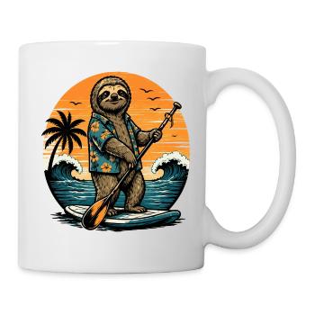 Drôle de planche de paddle SUP Stand Up paddle - Mug blanc - blanc - Droite