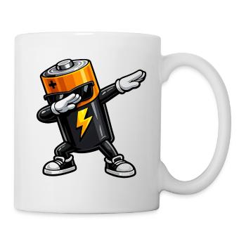 Batterie de tamponnage - Mug blanc - blanc - Droite