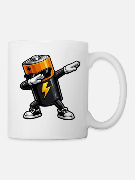 Dabbing Batterie - Tasse - Weiß