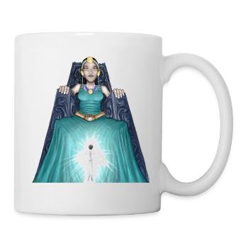 Reine mystique lumineuse sur trône - Mug blanc - blanc - Droite