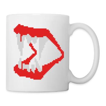 Dents vamp 8 bits - Mug blanc - blanc - Droite