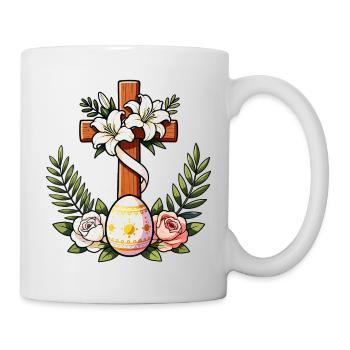 Floral Easter Cross - Mug - white - Right