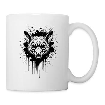 Dark Bat Ink - Tête de Chauve-Souris Gothic Art - Mug blanc - blanc - Droite