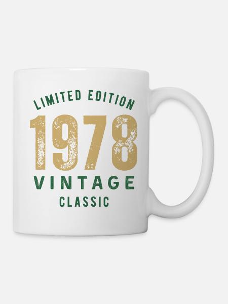 Limited Edition 1978 Vintage Classic Geburtstagsjahr - Tasse - Weiß
