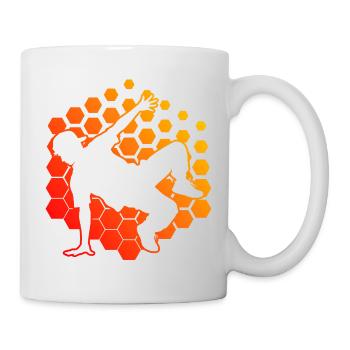 Geschenkidee für einen Breakdancer mit Breakdance - Tasse - Weiß - Rechts