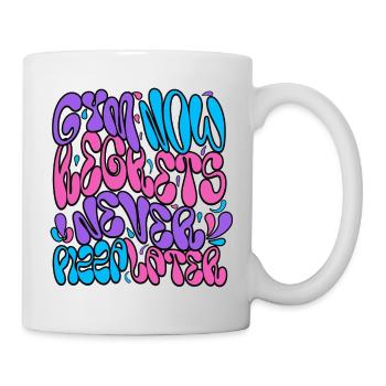 Neon Psychedelic Bubble Typography - Mug - white - Right