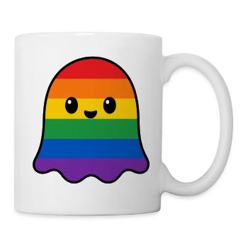 Regenbogen Pride Geist - Tasse - Weiß - Rechts