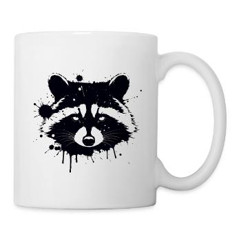 Raccoon Splash Black - Mug - white - Right