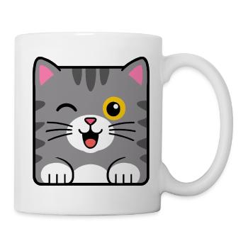 Katze - Tasse - Weiß - Rechts