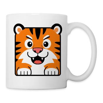 Tiger - Tasse - Weiß - Rechts