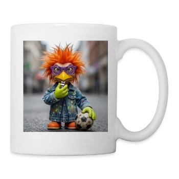 Plume Orange Oiseau Denim Street Style - Mug blanc - blanc - Droite