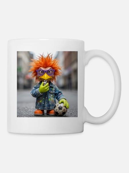 Orange FeatherBird Denim Street Style - Mug - white