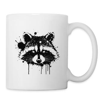 Waschbär-Tinte gespritzt - Tasse - Weiß - Rechts