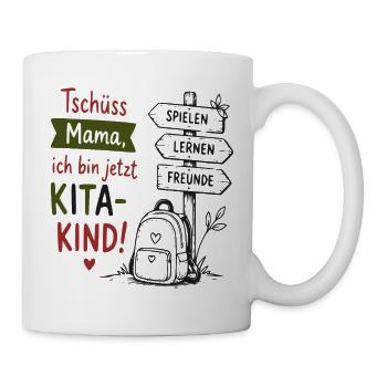 Kita-Kind Abschied von Mama - Tasse - Weiß - Rechts