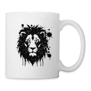 Black Lion Splattered Paintings - Mug - white - Right