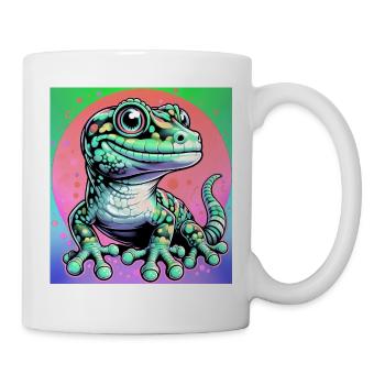 Gecko - Tasse - Weiß - Rechts