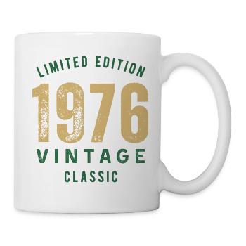Limitierte Edition 1976 Vintage Classic Geburtstagsjahr - Tasse - Weiß - Rechts
