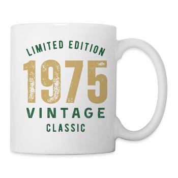 Édition limitée 1975 Vintage Classic Anniversaire - Mug blanc - blanc - Droite