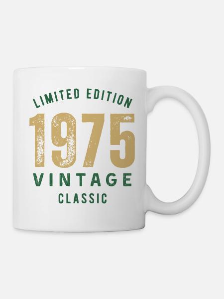 Limited Edition 1975 Vintage Classic Birthday Year - Mug - white