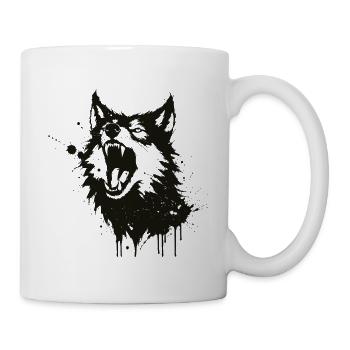 Wildwolf-Tintenspritzer - Tasse - Weiß - Rechts