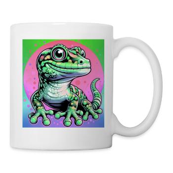 Gecko - Tasse - Weiß - Rechts