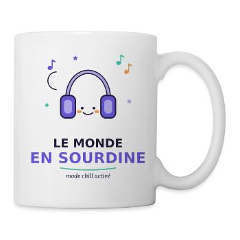 Le Monde En Sour­dine - Chill Actif - Mug blanc - blanc - Droite