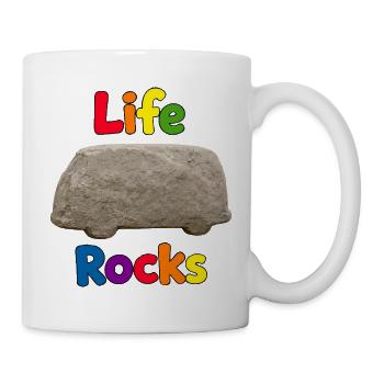 Life Rocks Stone - Tasse - Weiß - Rechts