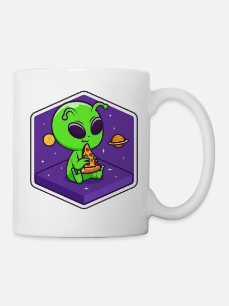 Alien Pizza Scout - Mug - white
