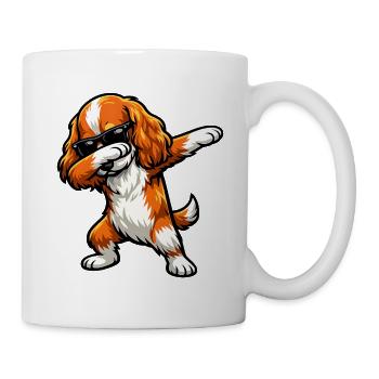 Dabbing Cocker Spaniel - Tasse - Weiß - Rechts