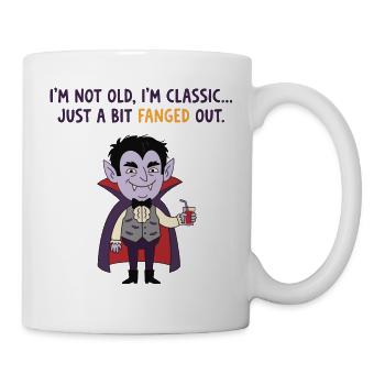 Hier für die Süßigkeiten, Halloween-Kleidung, Mama - Tasse - Weiß - Rechts