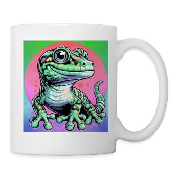 Gecko - Tasse - Weiß - Rechts