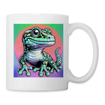 Gecko - Tasse - Weiß - Rechts