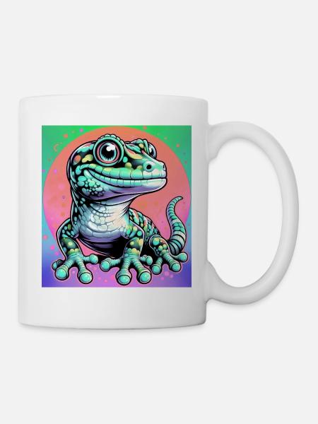 Gecko - Tasse - Weiß