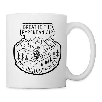Col du Tourmalet Radkunst - Tasse - Weiß - Rechts