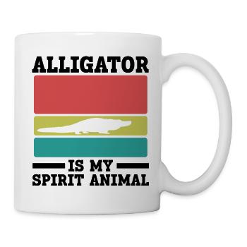 Alligator Vintage Spirit Animal - Tasse - Weiß - Rechts