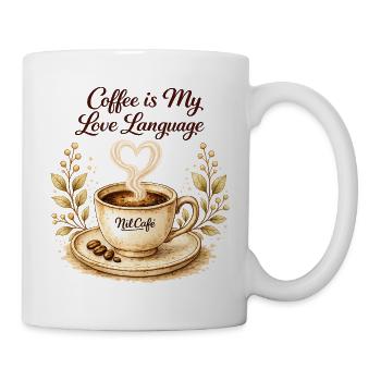 coffe_ist_my_live_language - Tasse - Weiß - Rechts