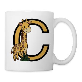 Giraffen mit Buchstabe C - Tasse - Weiß - Rechts