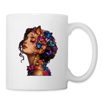 Schmetterlingsblüten Traum - Tasse - Weiß - Rechts