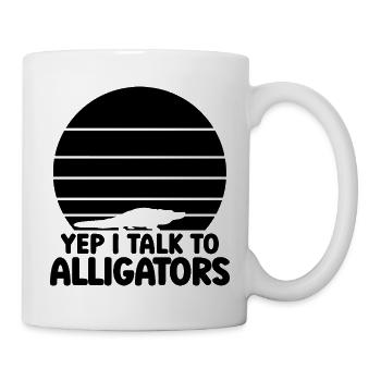 Alligator Silhouette - Tasse - Weiß - Rechts